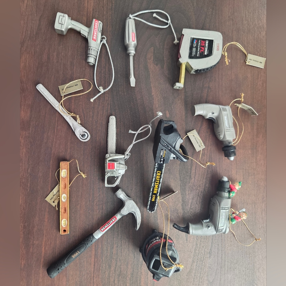 Craftsman Tool Christmas Ornaments Set